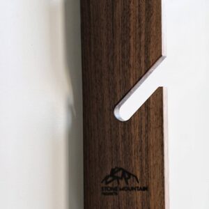 Walnut hat rack